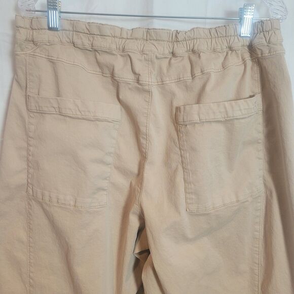 Pilcro The Izzie Relaxed Pull On Barrel Pants Women's Size Large Khaki Tan Boho - Picture 6 of 12